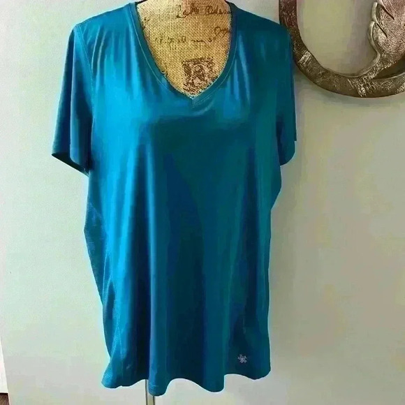Teal Tel gear workout top size 1X - Picture 1 of 4